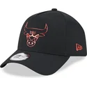 gorra-curva-negra-snapback-a-frame-foil-pack-de-chicago-bulls-nba-de-new-era