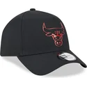 gorra-curva-negra-snapback-a-frame-foil-pack-de-chicago-bulls-nba-de-new-era