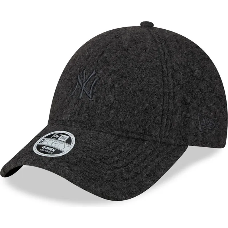 mutzen-gebogen-schwarz-verstellbares-band-9forty-hypertexture-der-new-york-yankees-mlb-von-new-era
