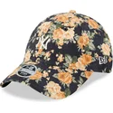 mutzen-gebogen-marineblau-verstellbares-band-9forty-floral-cord-der-new-york-yankees-mlb-von-new-era