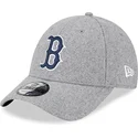 mutzen-gebogen-grau-verstellbares-band-9forty-essential-melton-wool-der-boston-red-sox-mlb-von-new-era
