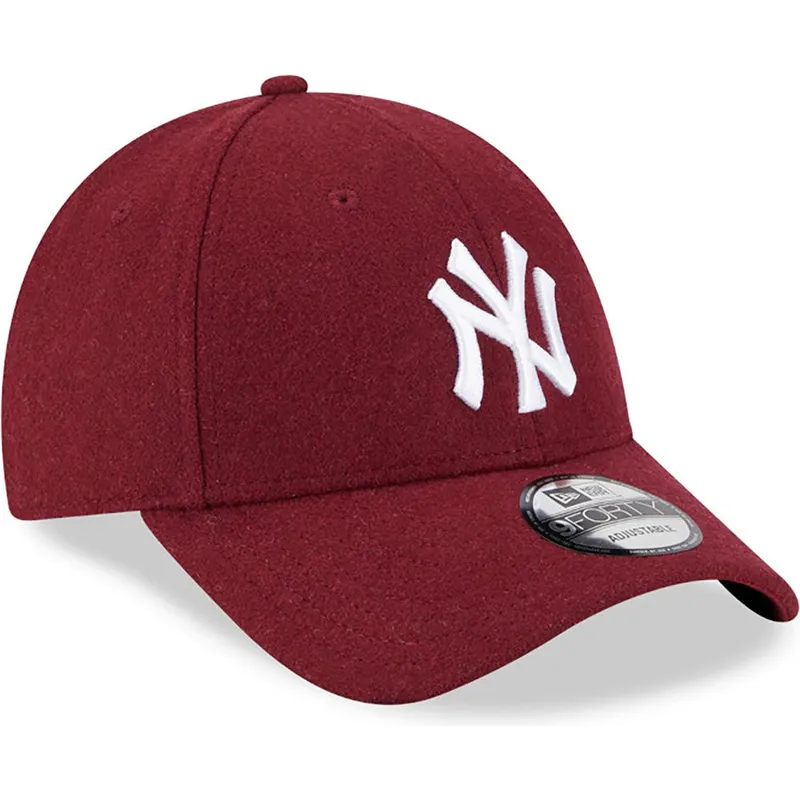 mutzen-gebogen-rot-verstellbares-band-9forty-essential-melton-wool-der-new-york-yankees-mlb-von-new-era