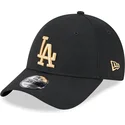 mutzen-gebogen-schwarz-verstellbares-band-dorado-9forty-league-essential-der-los-angeles-dodgers-mlb-von-new-era