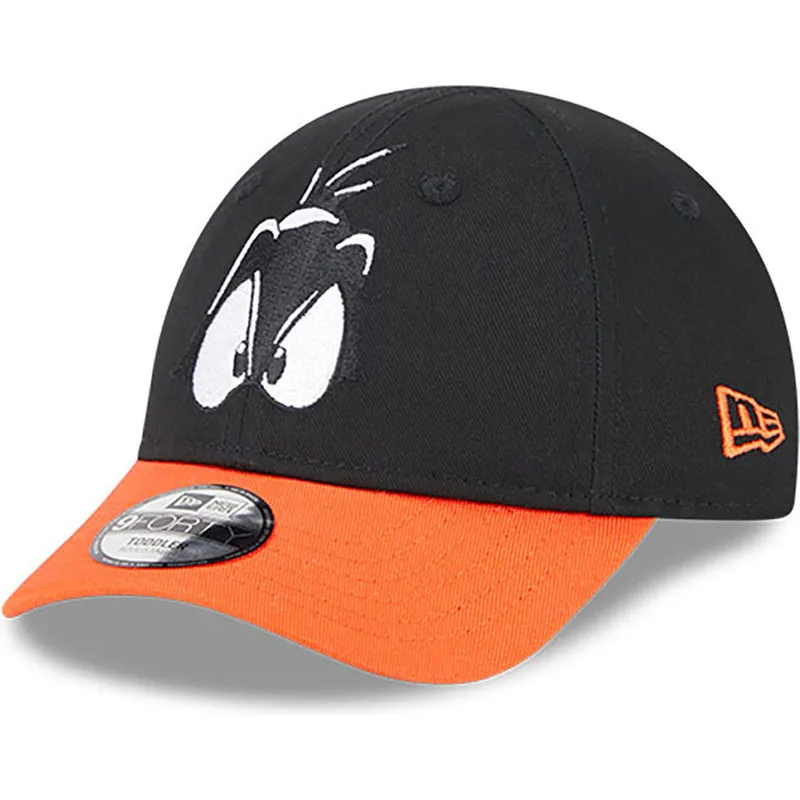 mutzen-gebogen-schwarz-verstellbares-band-fur-kinder-9forty-der-pato-lucas-looney-tunes-von-new-era