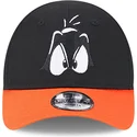 mutzen-gebogen-schwarz-verstellbares-band-fur-kinder-9forty-der-pato-lucas-looney-tunes-von-new-era