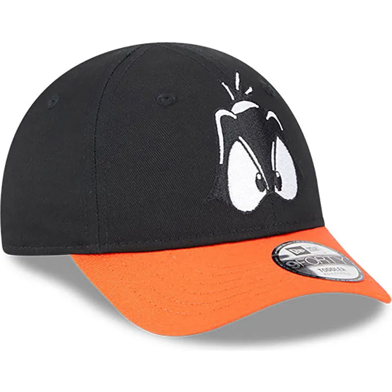 mutzen-gebogen-schwarz-verstellbares-band-fur-kinder-9forty-der-pato-lucas-looney-tunes-von-new-era
