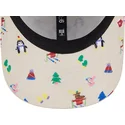 beige-verstellbare-kinder-cap-9forty-festive-der-new-york-yankees-mlb-von-new-era