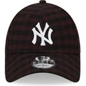 braune-verstellbare-curved-cap-9forty-flannel-der-new-york-yankees-mlb-von-new-era