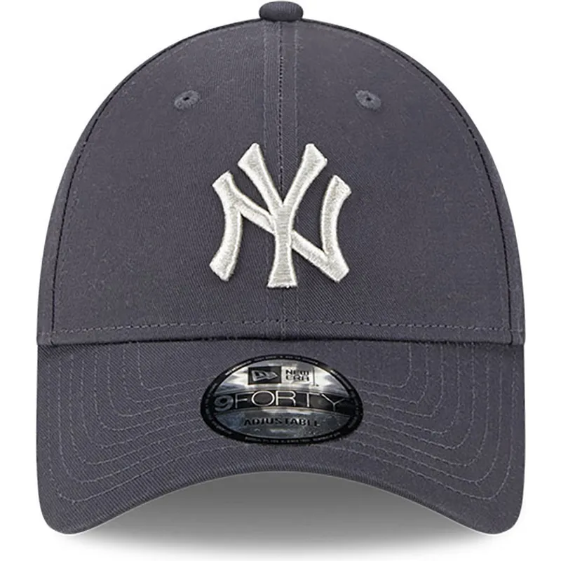 mutzen-gebogen-grau-verstellbares-band-9forty-metallic-der-new-york-yankees-mlb-von-new-era