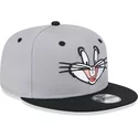 casquette-plate-grise-et-noire-snapback-9fifty-bugs-bunny-looney-tunes-new-era