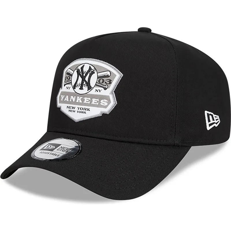 mutzen-gebogen-schwarz-snapback-a-frame-patch-der-new-york-yankees-mlb-von-new-era mutzen-gebogen-schwarz-snapback-a-frame-patch-der-new-york-yankees-mlb-von-new-era