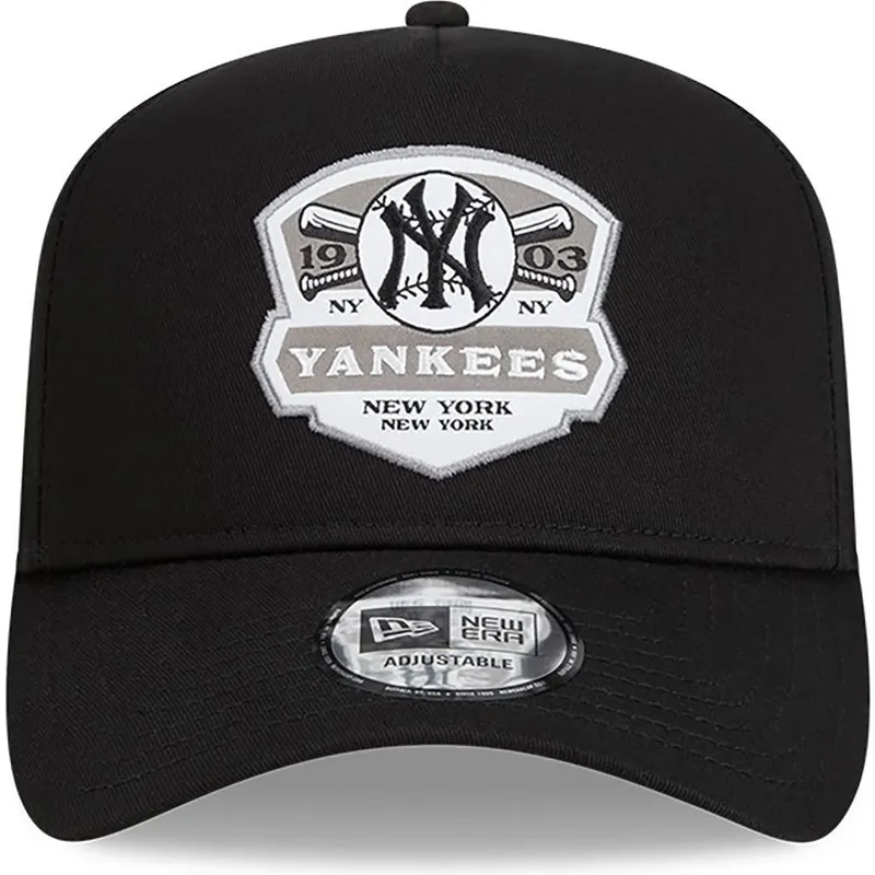 mutzen-gebogen-schwarz-snapback-a-frame-patch-der-new-york-yankees-mlb-von-new-era mutzen-gebogen-schwarz-snapback-a-frame-patch-der-new-york-yankees-mlb-von-new-era