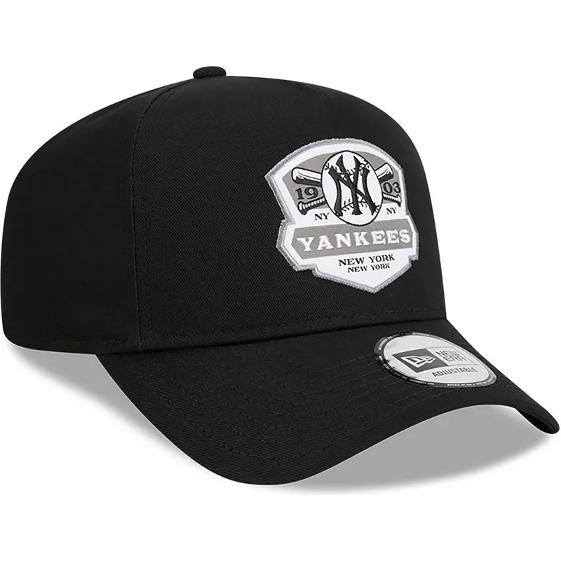mutzen-gebogen-schwarz-snapback-a-frame-patch-der-new-york-yankees-mlb-von-new-era mutzen-gebogen-schwarz-snapback-a-frame-patch-der-new-york-yankees-mlb-von-new-era