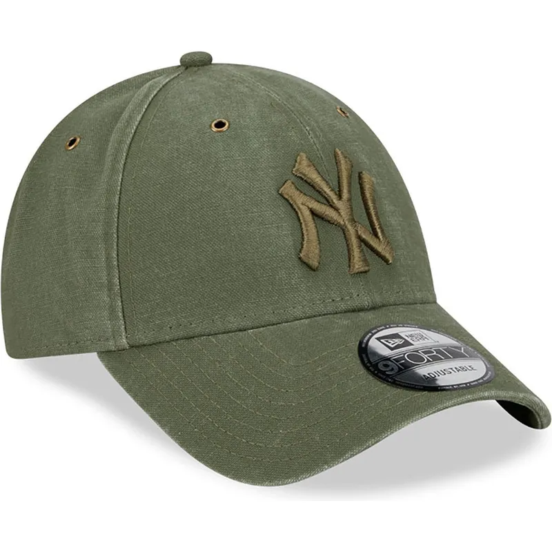 mutzen-gebogen-grun-verstellbares-band-9forty-washed-canvas-der-new-york-yankees-mlb-von-new-era