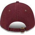 mutzen-gebogen-rot-verstellbares-band-granate-granate-9forty-washed-canvas-der-los-angeles-dodgers-mlb-von-new-era