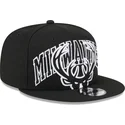 gorra-plana-negra-snapback-9fifty-tip-off-2023-de-milwaukee-bucks-nba-de-new-era