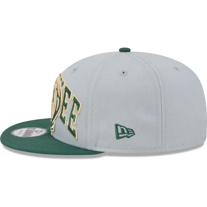 mutzen-flach-grau-snapback-9fifty-tip-off-2023-der-milwaukee-bucks-nba-von-new-era