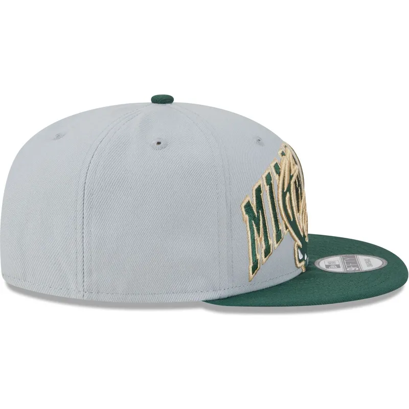 mutzen-flach-grau-snapback-9fifty-tip-off-2023-der-milwaukee-bucks-nba-von-new-era