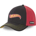 cappello-snapback-nero-e-rosso-con-visiera-curva-htw1-lo2-hot-wheels-di-capslab