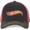 cappello-snapback-nero-e-rosso-con-visiera-curva-htw1-lo2-hot-wheels-di-capslab