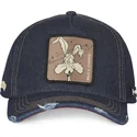 capslab-curved-brim-wile-e-coyote-loo8-coy1-looney-tunes-navy-blue-denim-cap