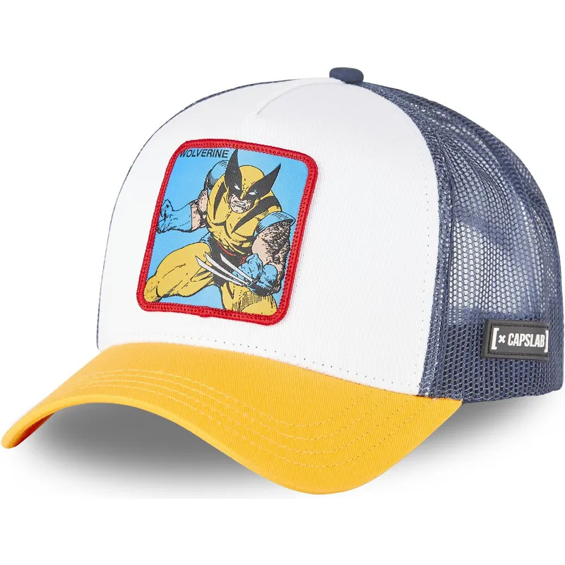 mutzen-gebogen-weiss-snapback-wolverine-marvel-comics-von-capslab mutzen-gebogen-weiss-snapback-wolverine-marvel-comics-von-capslab