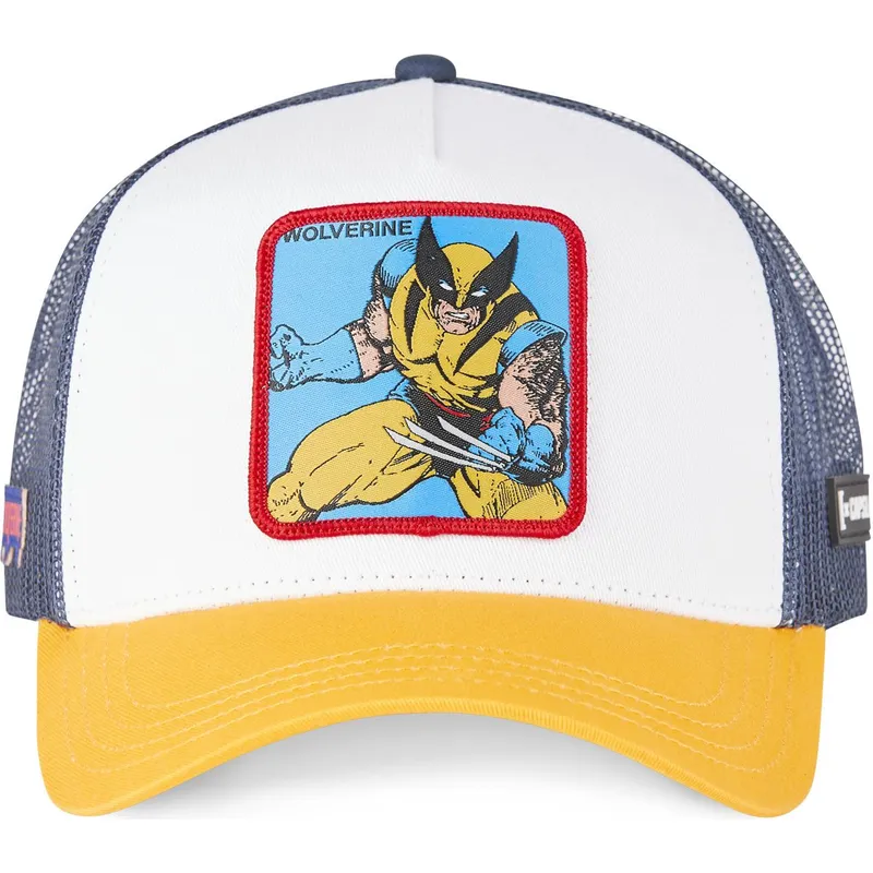 mutzen-gebogen-weiss-snapback-wolverine-marvel-comics-von-capslab mutzen-gebogen-weiss-snapback-wolverine-marvel-comics-von-capslab