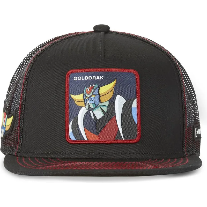 mutzen-flach-schwarz-snapback-robot-grendizer-robot-grendizer-von-capslab