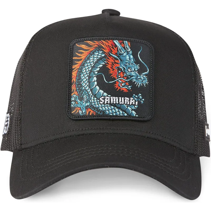 schwarze-trucker-cap-samurai-drache-dra1-beasts-von-capslab