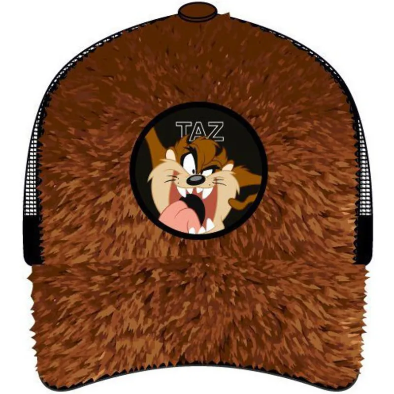 gorra-trucker-marron-y-negra-diablo-de-tasmania-fur1-taz1-looney-tunes-de-capslab