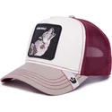 biala-i-bordowa-czapka-trucker-z-wilkiem-lone-wolf-mv-howler-the-farm-mvp-od-goorin-bros