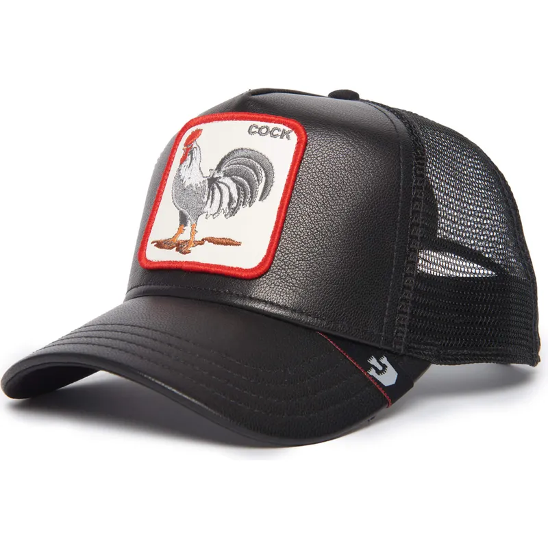 czapka-trucker-czarna-kogut-cock-will-prevail-the-farm-leather-od-goorin-bros