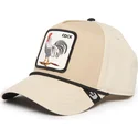 cappellino-visiera-curva-beige-snapback-gallo-cock-rooster-100-the-farm-all-over-canvas-di-goorin-bros
