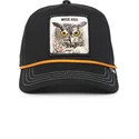 casquette-courbee-noire-snapback-hibou-wise-owl-100-the-farm-all-over-canvas-goorin-bros