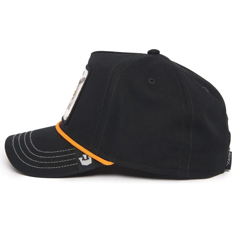 cappellino-visiera-curva-nero-snapback-gufo-wise-owl-100-the-farm-all-over-canvas-di-goorin-bros