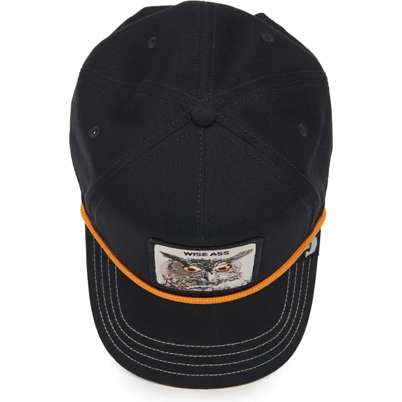 svart-bojd-keps-snapback-uggla-wise-owl-100-the-farm-all-over-canvas-fran-goorin-bros