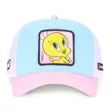mutzen-gebogen-blau-snapback-tweety-looney-tunes-von-capslab