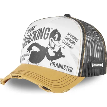 Casquette trucker blanche, noire et jaune Daffy Duck LOO8 DUC1 Looney Tunes Capslab