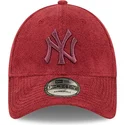 mutzen-gebogen-rot-verstellbares-band-9forty-towelling-der-new-york-yankees-mlb-von-new-era