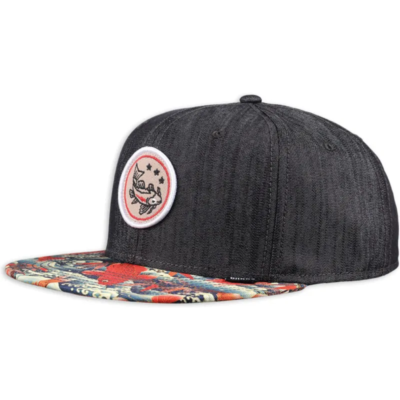 schwarze-snapback-kappe-koi-linen-von-djinns