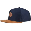 snapback-blu-navy-e-marrone-con-visiera-piatta-honey-knit-di-djinns