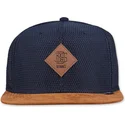 gorra-plana-azul-marino-y-marron-snapback-honey-knit-de-djinns