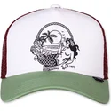 cappello-trucker-bianco-rosso-e-verde-lazy-mermaid-hft-di-djinns
