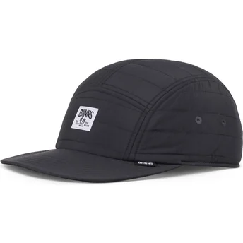Cappello piatto nero regolabile in nylon Puffy di Djinns