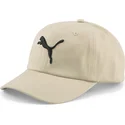 gebogene-beige-verstellbare-kappe-essentials-cat-logo-von-puma