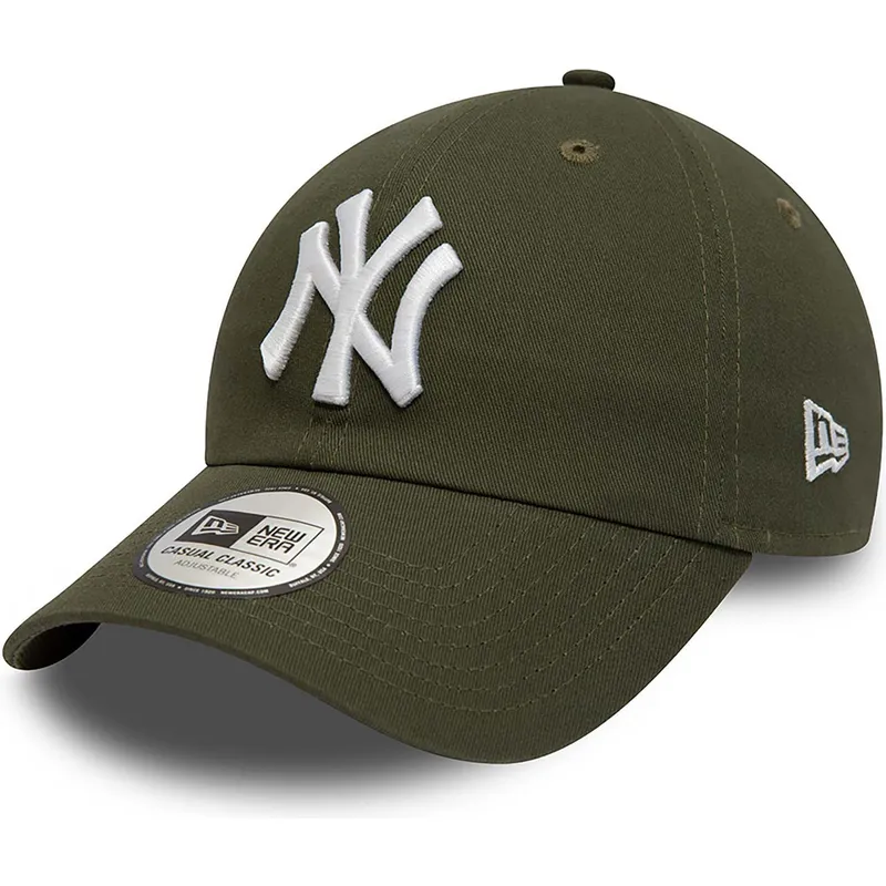 cappello-verde-con-visiera-curva-regolabile-9twenty-league-essential-dei-new-york-yankees-mlb-di-new-era