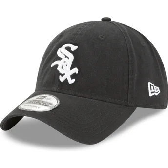 Schwarze verstellbare gebogene Kappe 9TWENTY Core Classic der Chicago White Sox MLB von New Era