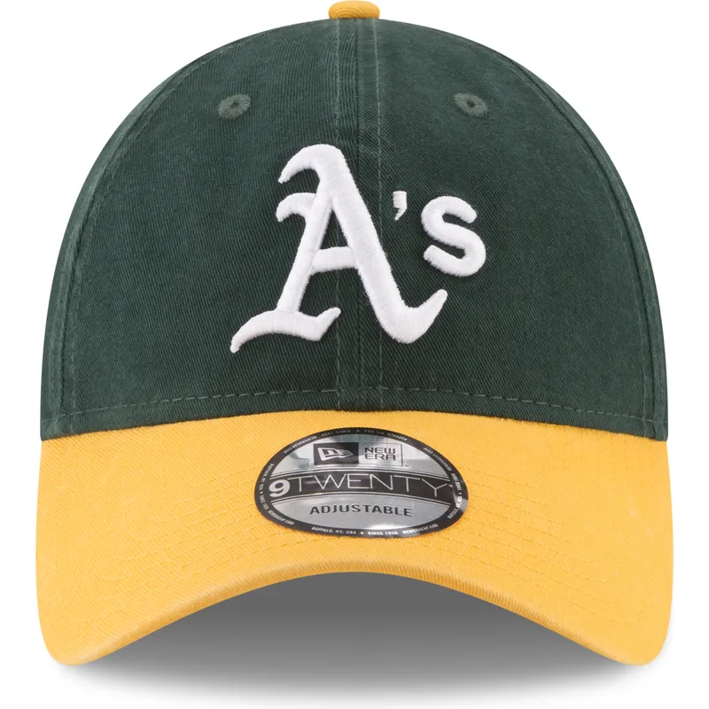 zielono-zolta-zakrzywiona-czapka-z-regulacja-9twenty-core-classic-oakland-athletics-mlb-new-era