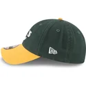 grune-und-gelbe-verstellbare-gebogene-kappe-9twenty-core-classic-der-oakland-athletics-mlb-von-new-era