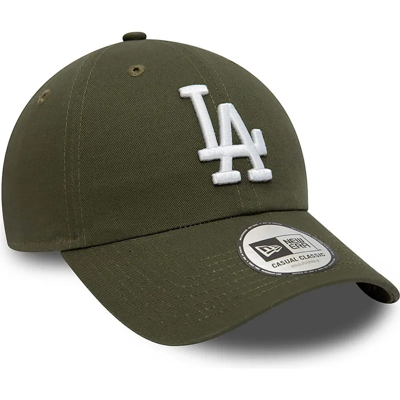 zielona-zakrzywiona-regulowana-czapka-9twenty-league-essential-los-angeles-dodgers-mlb-od-new-era